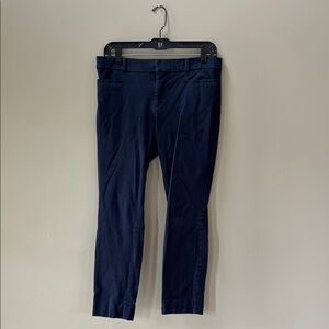 Cropped Navy Blue Trousers